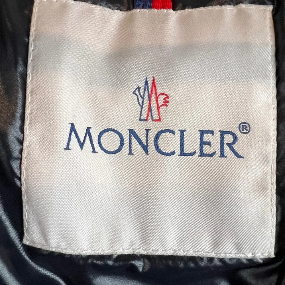Moncler Maya Kids Puffer Jacket Black Glossy Down Coat Size 10A